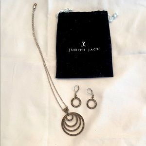 Judith Jack sterling silver necklace and earrings
